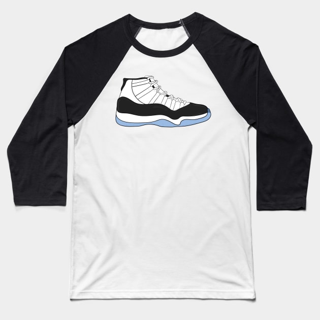 Air Jordan XI (11) - Concord Baseball T-Shirt by WalkDesigns